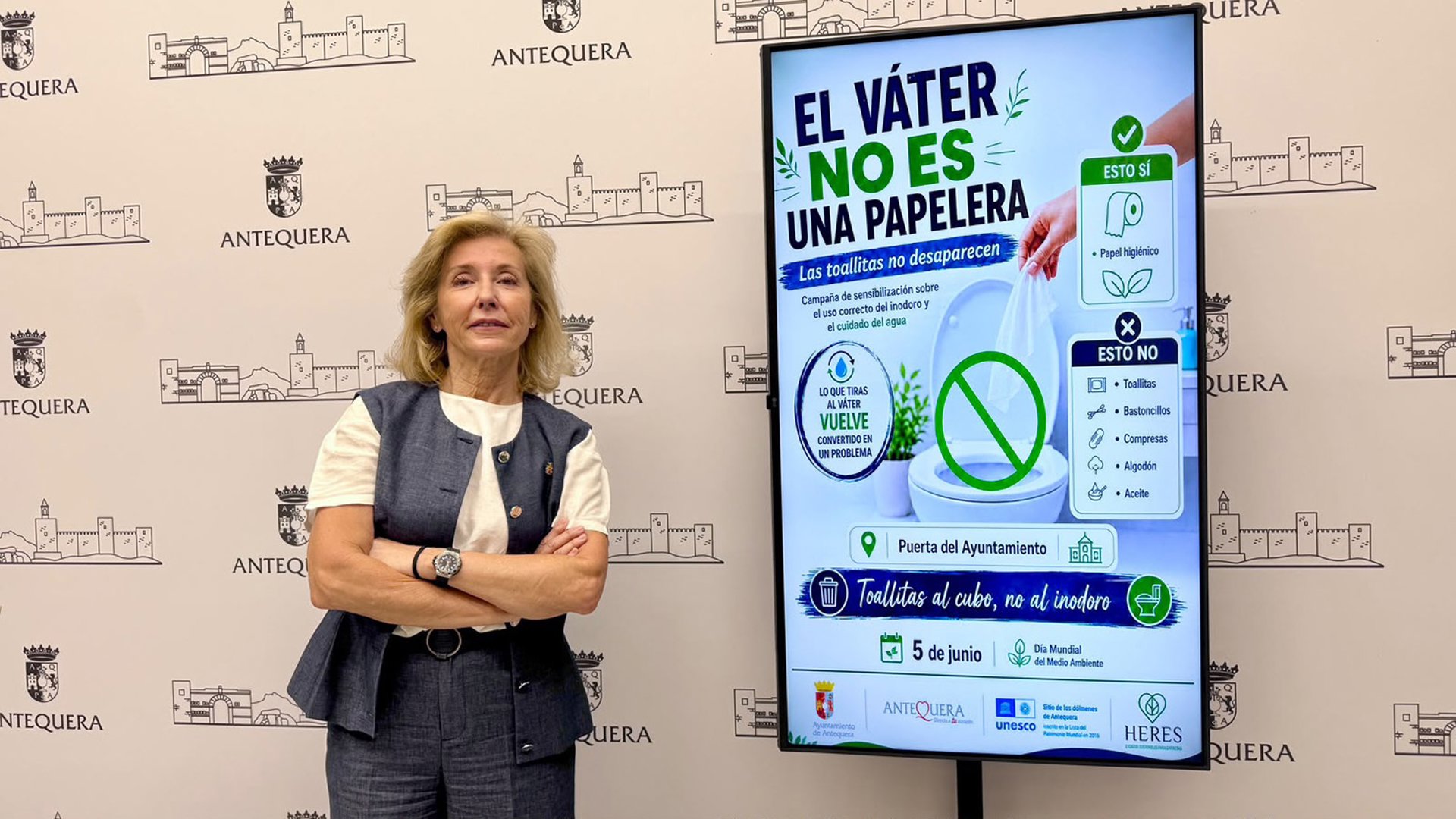 Antequera lanza una campaña de sensibilización sobre el uso correcto del inodoro y el cuidado del agua