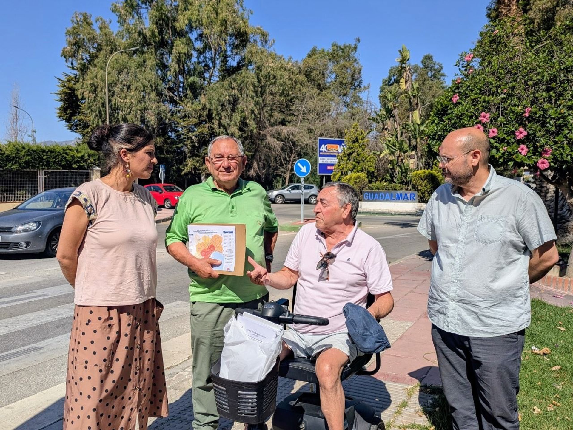 Con Málaga critica el "atasco" en las mejoras del tráfico en Guadalmar y exige un plan integral de movilidad