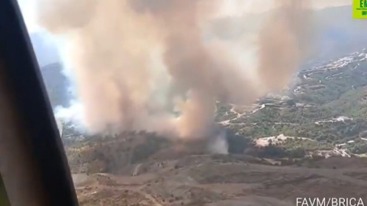 Declarado un incendio en la zona de Montemayor de Estepona