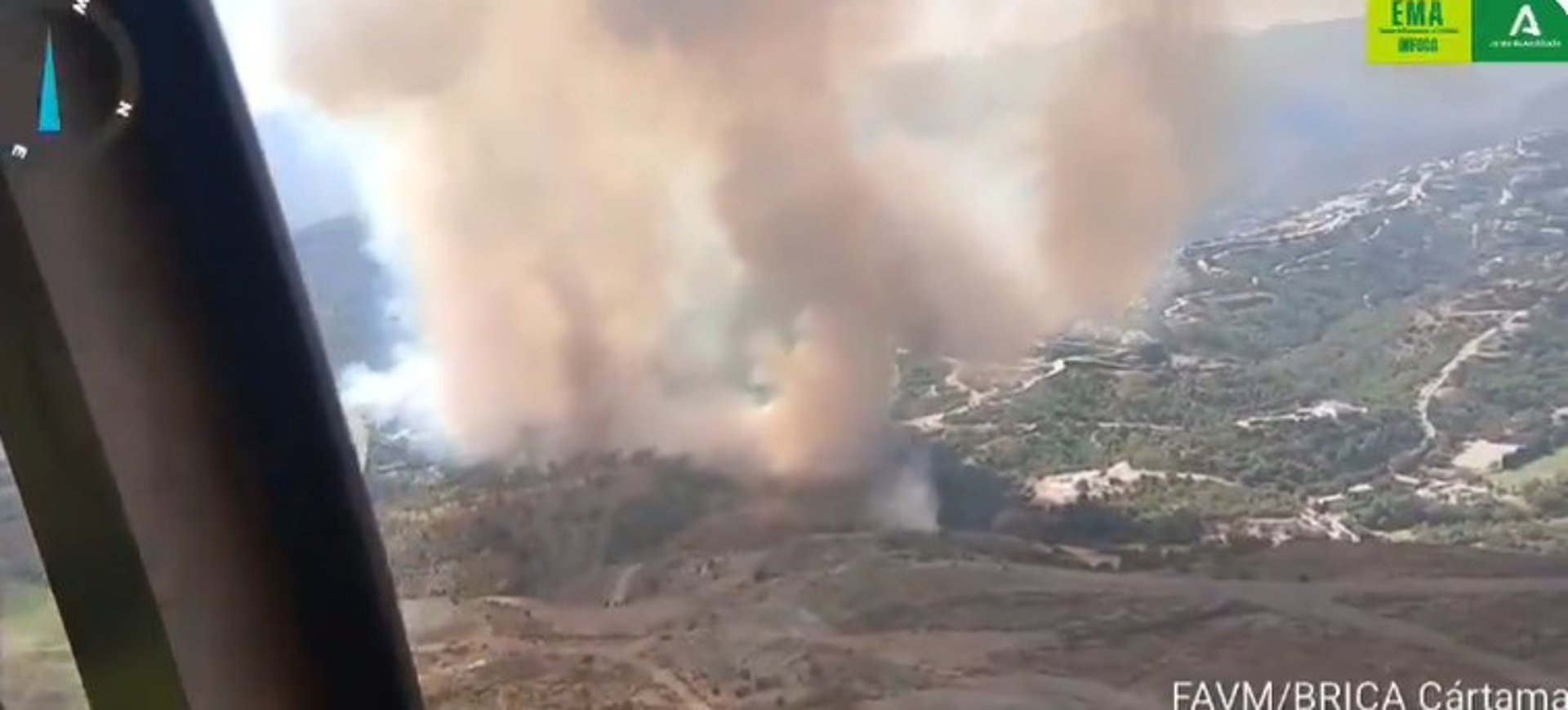 Declarado un incendio en la zona de Montemayor de Estepona