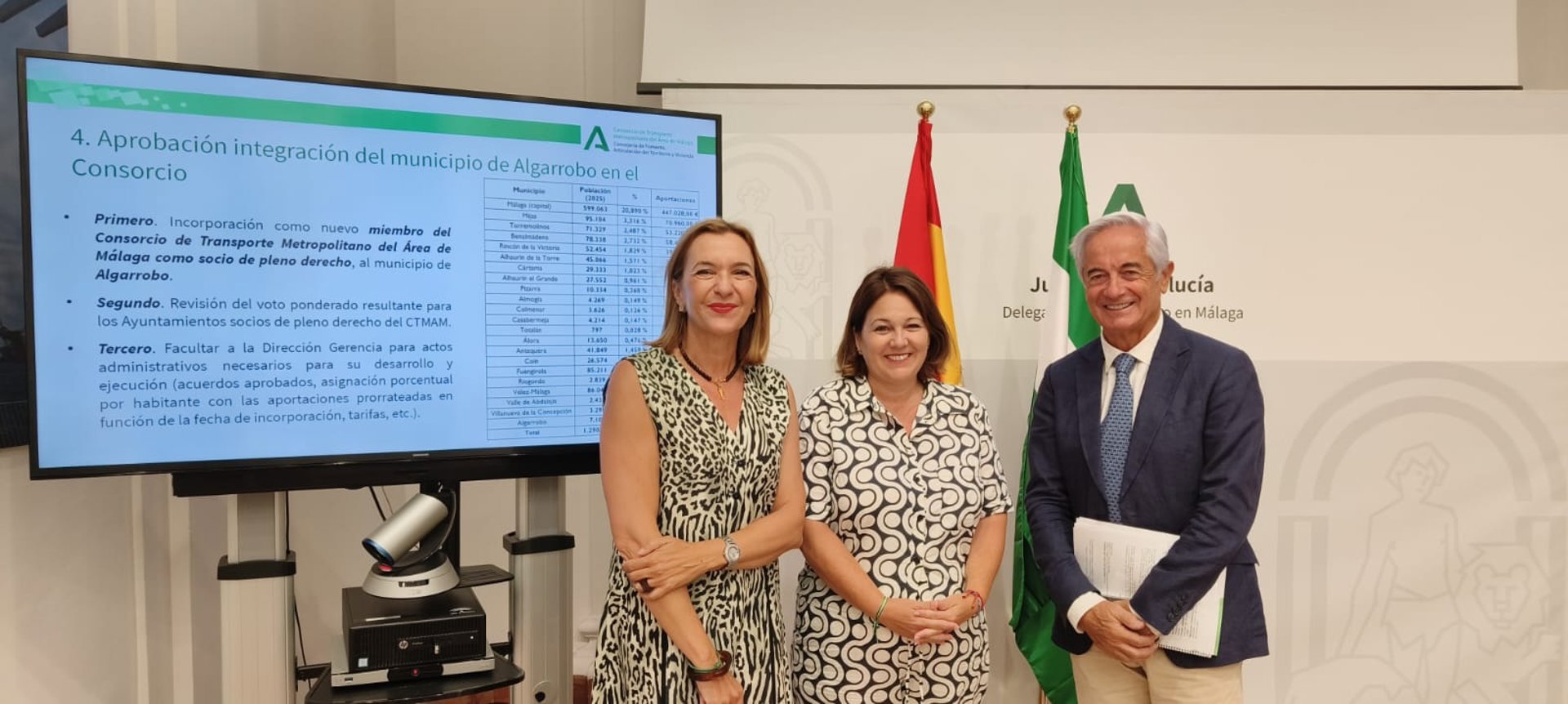 El Consorcio de Transporte aprueba la incorporación de Algarrobo