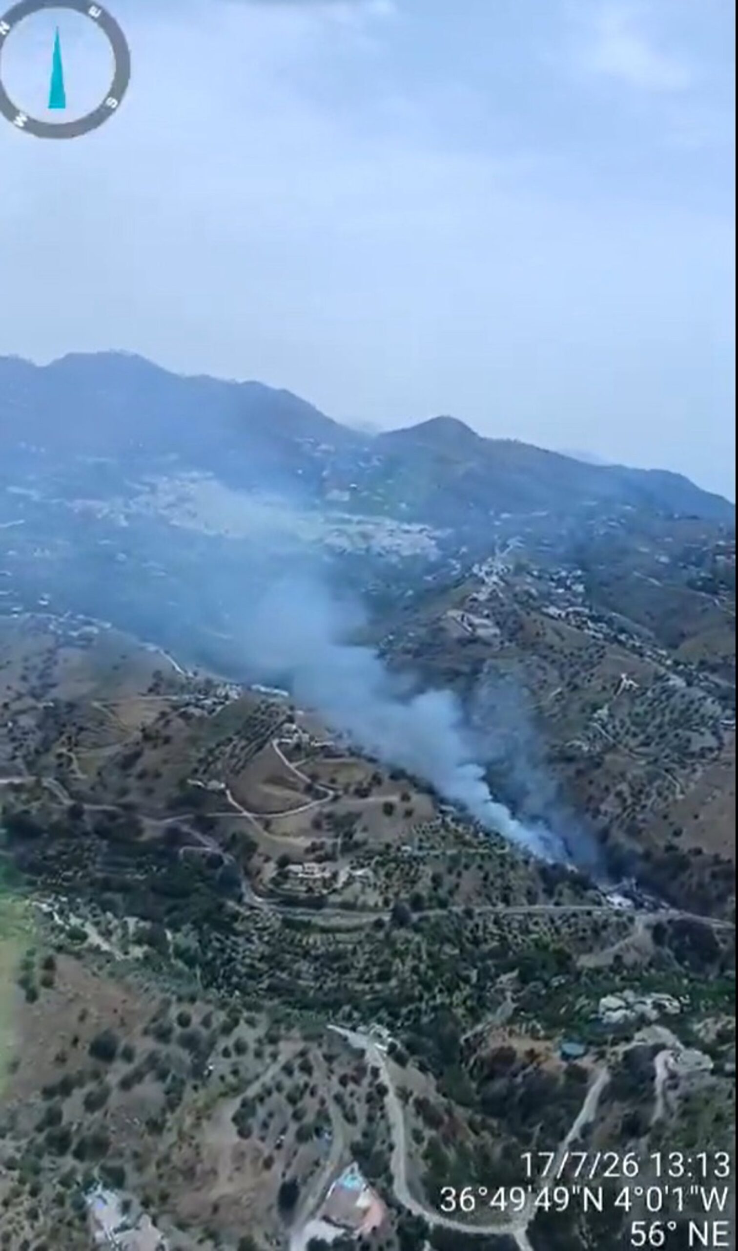 Elevado a fase de emergencia situación operativa 1 por el incendio forestal de Árchez