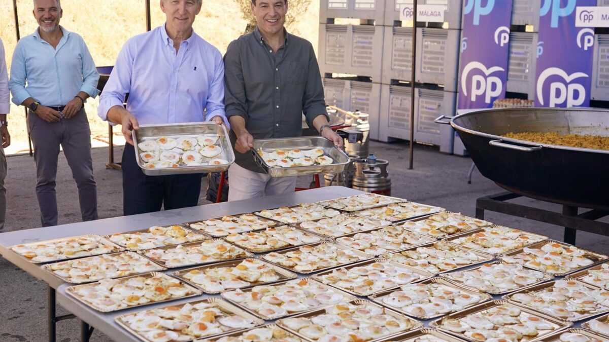 Feijóo y Moreno participan este viernes en el acto que el PP organiza con huevos fritos al inicio del curso