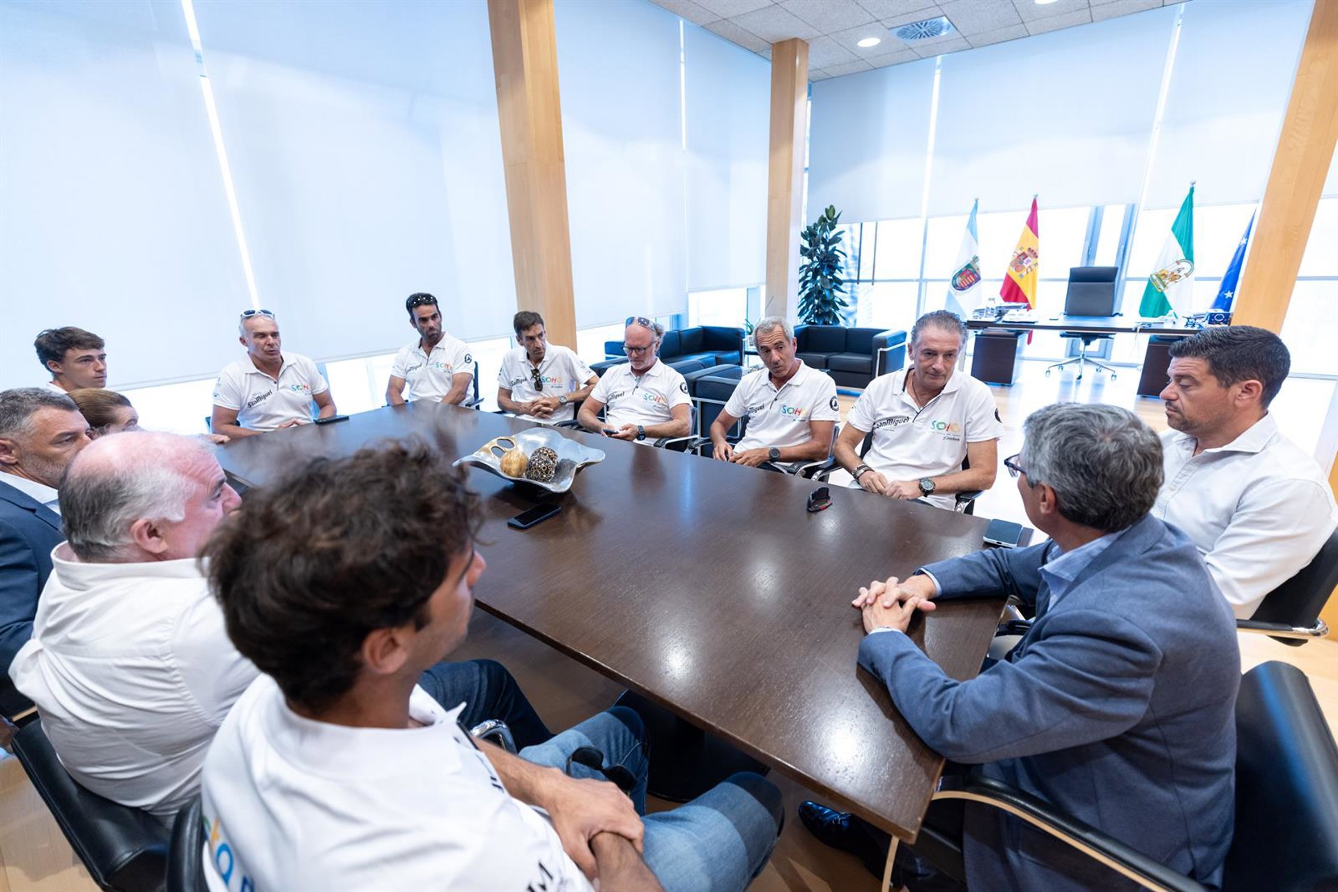 La Diputación recibe al equipo 'Teatro del Soho San Miguel' tras ganar su novena Copa del Rey Mapfre de Vela