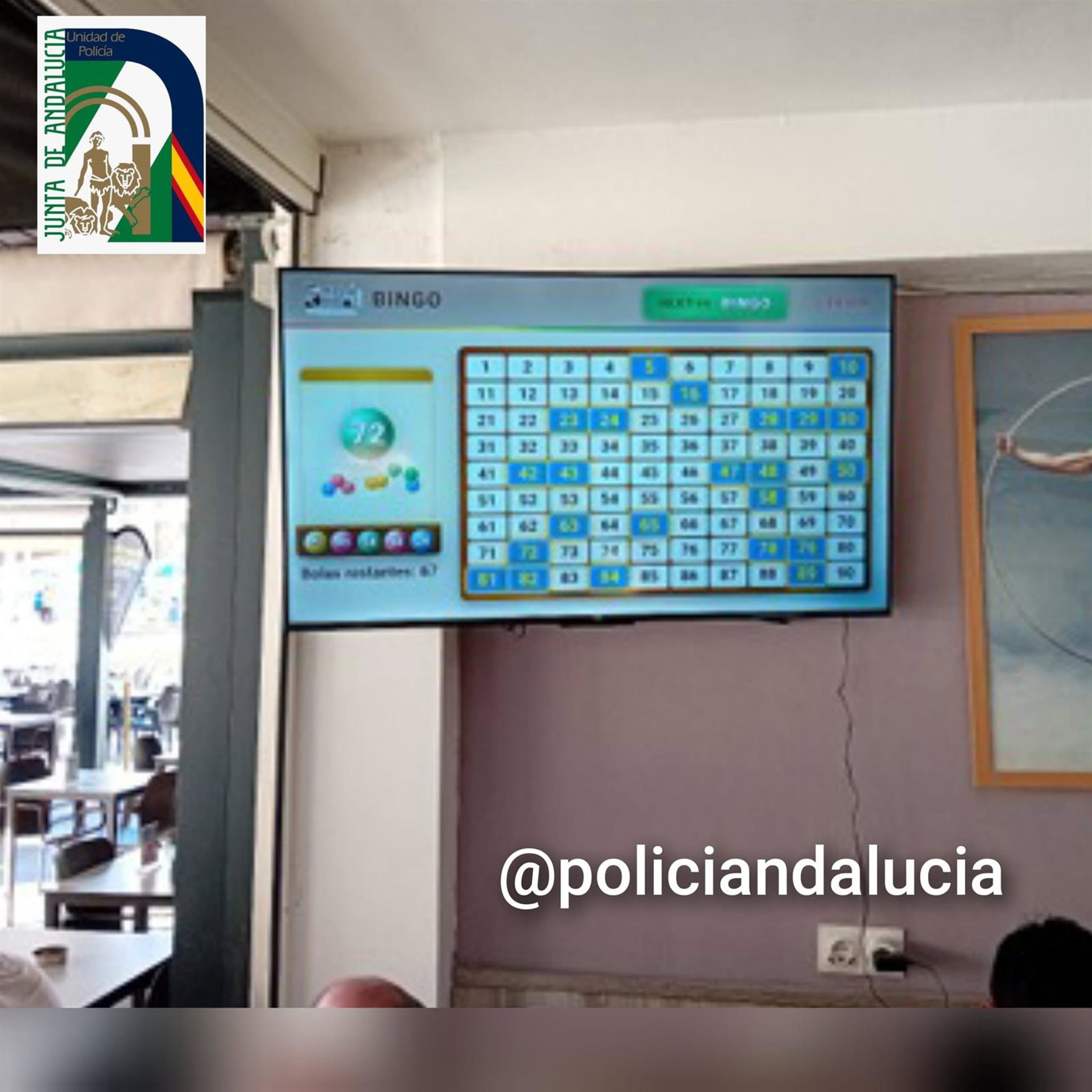 La Policía Adscrita interviene un bingo ilegal en un establecimiento de Torremolinos