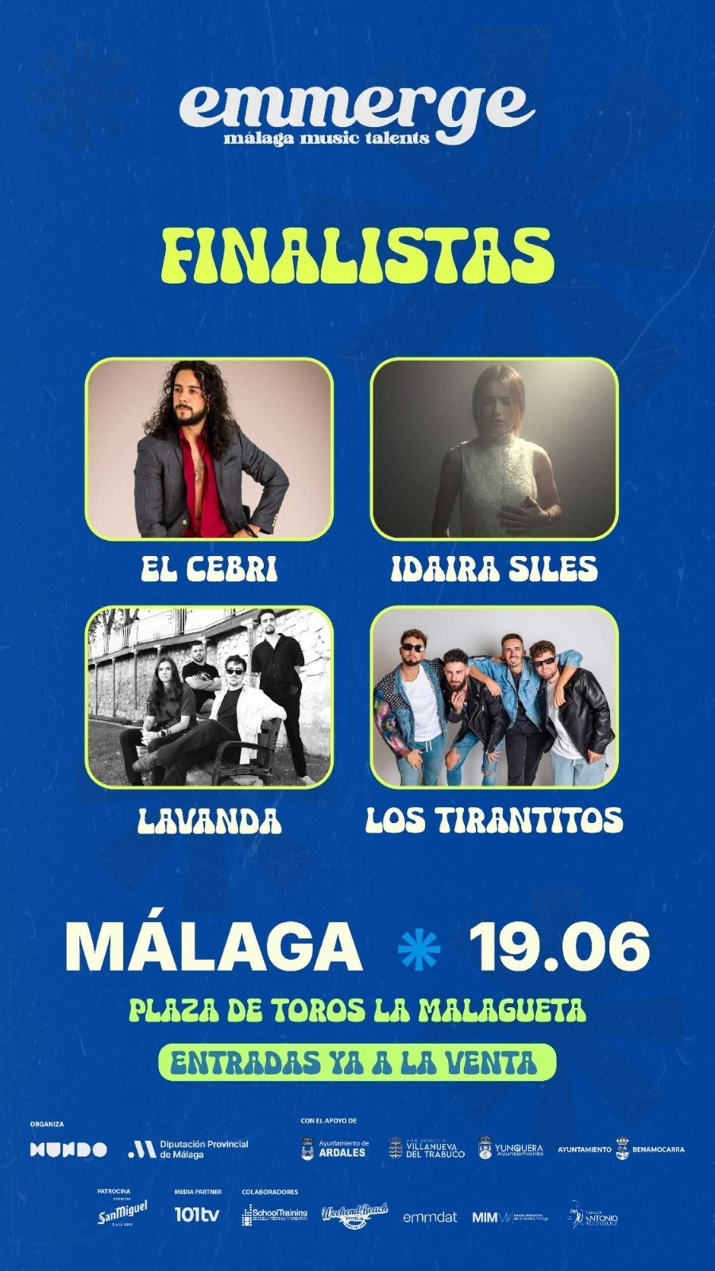 La gran final de Emmerge Málaga 2026 convertirá La Malagueta el 19 de junio en una fiesta de talento musical