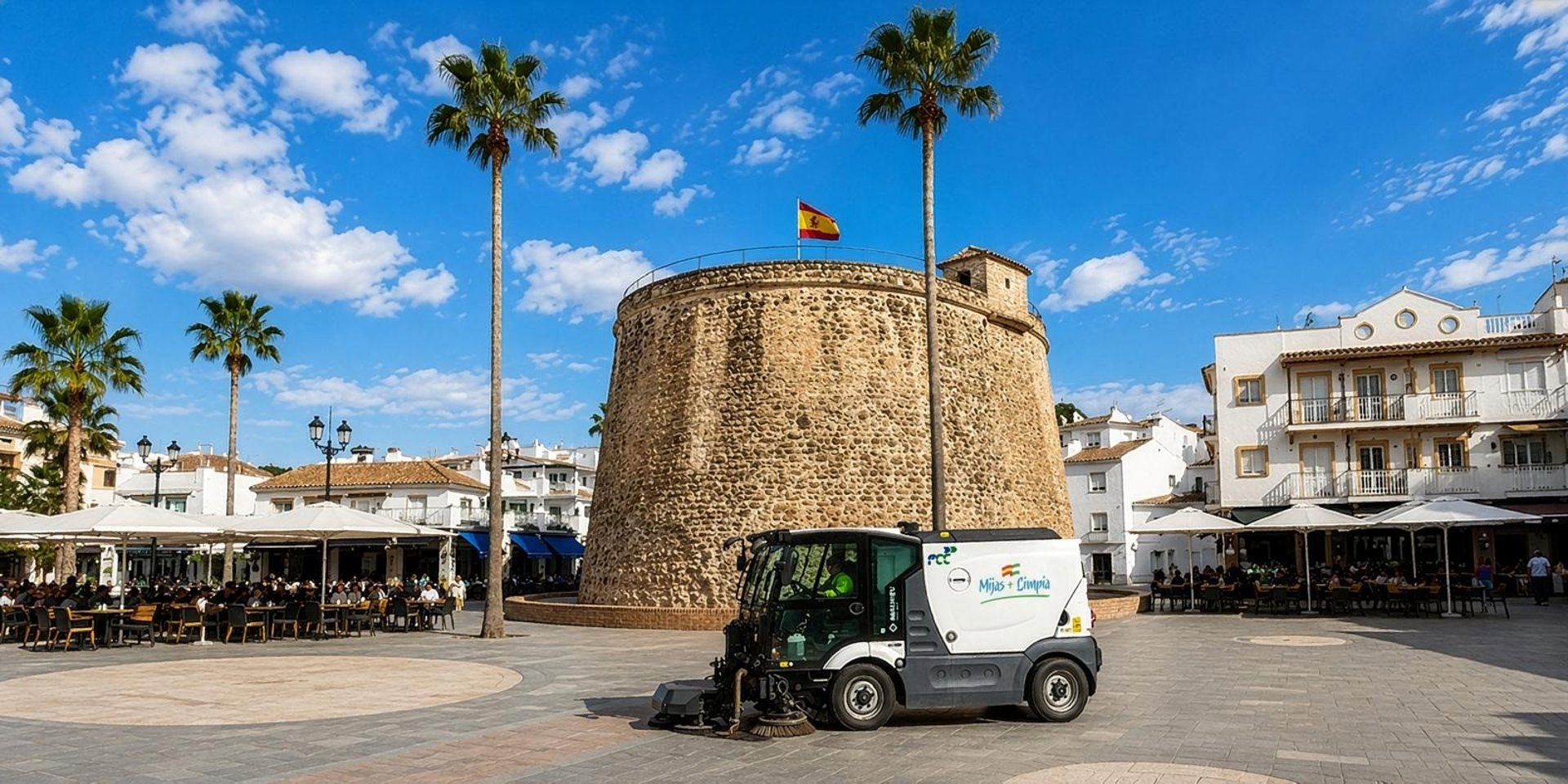 Mijas despliega un refuerzo especial de limpieza que incrementa un 20% los efectivos durante el verano