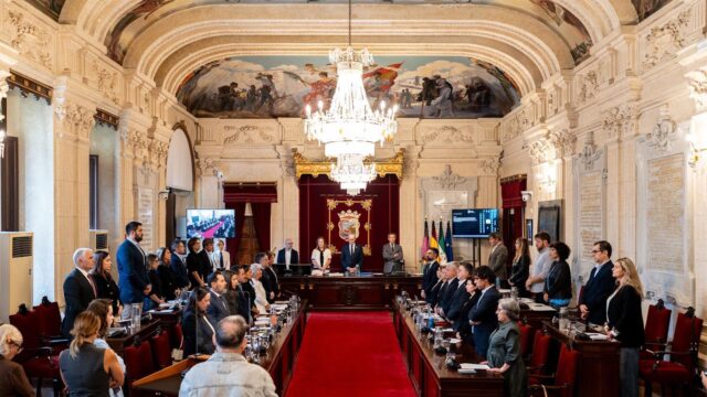 Accidente.- El Pleno mantiene un minuto de silencio en memoria de las víctimas del accidente ferroviario
