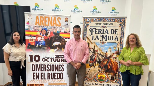 Arenas reunirá del 10 al 12 de octubre más de 150 animales en una nueva edición de su Feria de la Mula