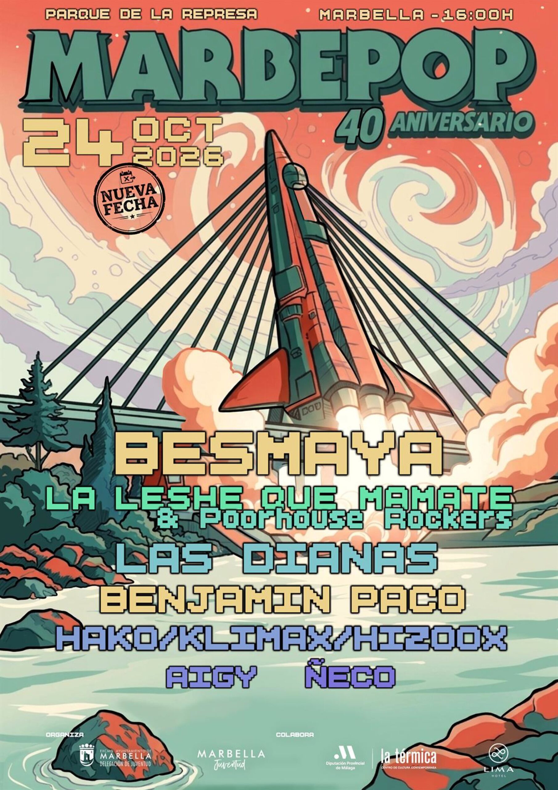 El parque de la Represa de Marbella acoge la celebración del 40 aniversario de 'Marbepop'