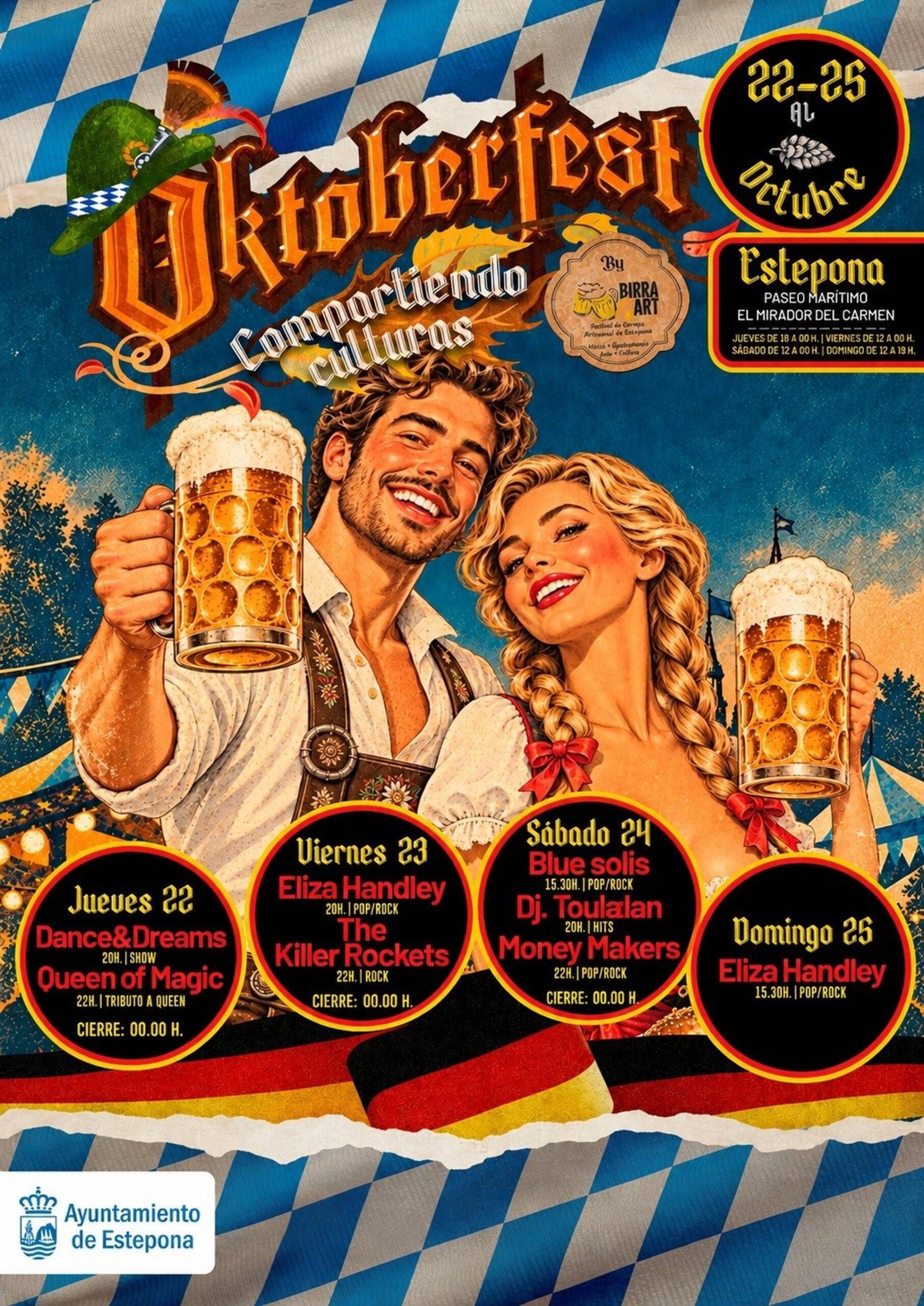 Estepona celebra desde este jueves una nueva edición de su 'Oktoberfest' en el Mirador del Carmen