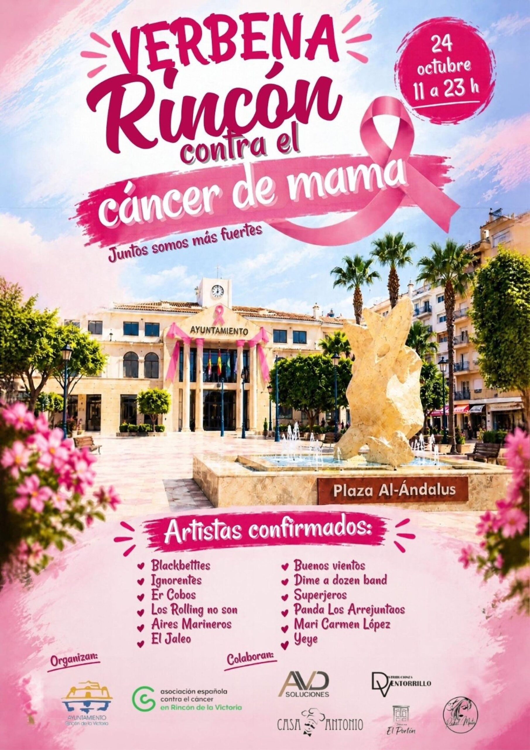 Rincón celebra la verbena 'Rincón contra el Cáncer de Mama. Juntos somos más fuertes'
