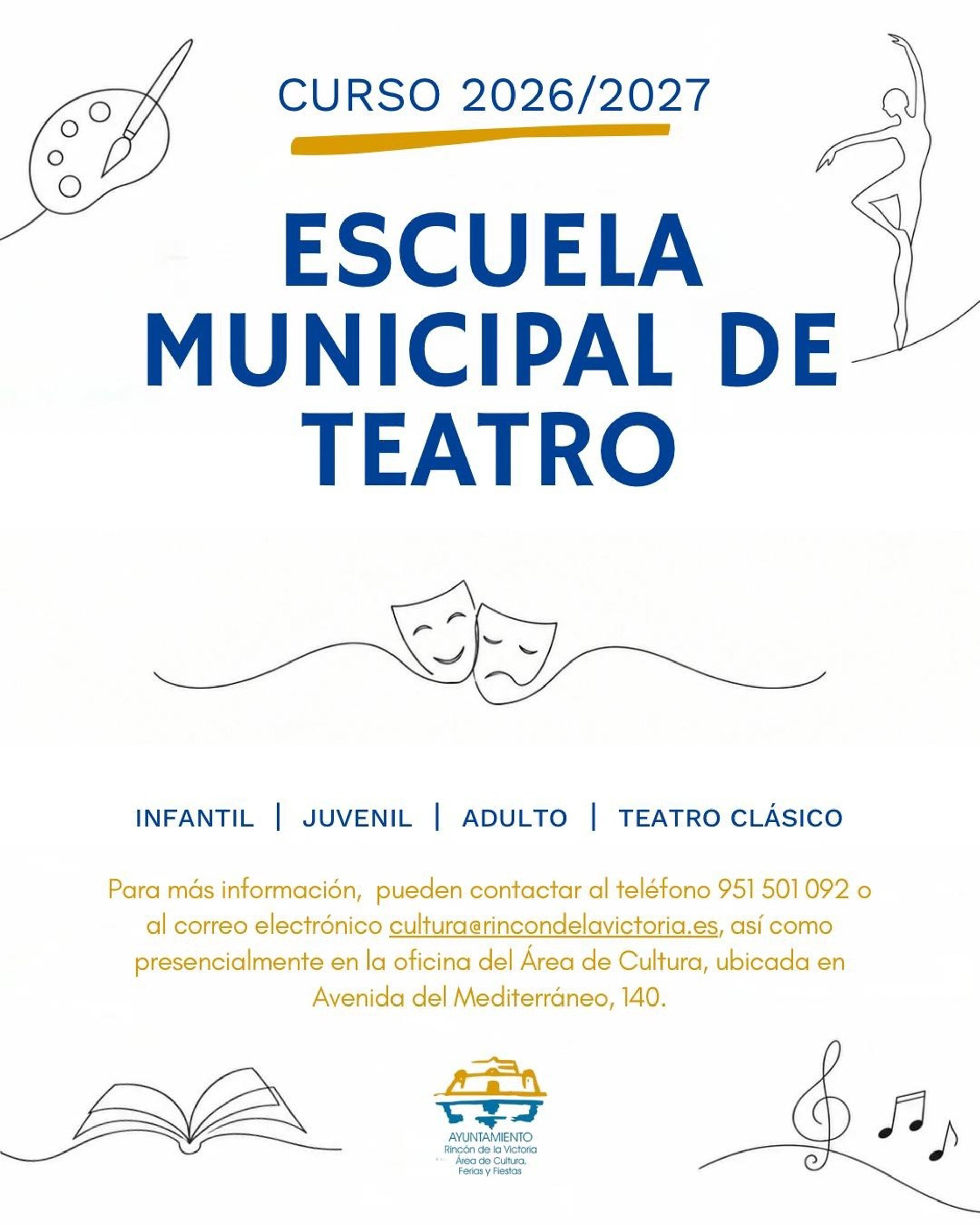Rincón de la Victoria abre el plazo de matriculación para la Escuela Municipal de Teatro 2026-27